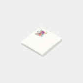 Rosa, Orange und Weiße Rosen Blumenstrauß Post-it Klebezettel (angewinkelt)