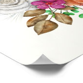 Rosa, Orange und Weiße Rosen Blumenstrauß Poster (Ecke)