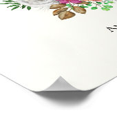 Rosa-, Orange- und Weißrosenblütenhochzeit Poster (Ecke)