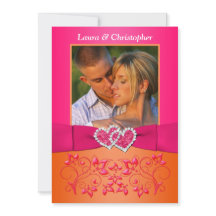 Rosa, orange verbindendes Herzen BLUMENFOTO laden