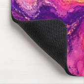 Rosa Orange Violetter Marmormuster Mousepad (Ecke)