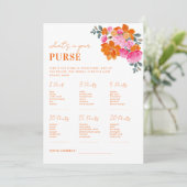 Rosa Orange Was in deinem puren Brautparty-Spiel i Einladung (Stehend Vorderseite)