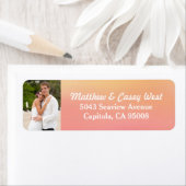 Rosa Orange Watercolor Wash Beach Foto (Insitu)