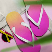 Rosa Orange Yellow Ombre Badesandalen