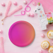 Rosa Orange Yellow Ombre Pappteller (Party)