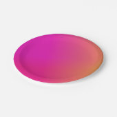 Rosa Orange Yellow Ombre Pappteller (Schrägansicht)