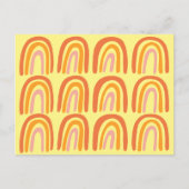 Rosa Orange Yellow Sweet Rainbow Pattern Postkarte (Vorderseite)