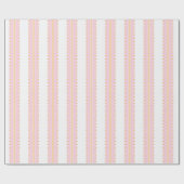Rosa-Orange-Zickzackstreifen Geschenkpapier (Flach)
