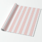 Rosa-Orange-Zickzackstreifen Geschenkpapier (Ungerollt)