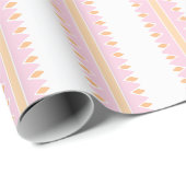 Rosa-Orange-Zickzackstreifen Geschenkpapier (Rolleneckpunkt)