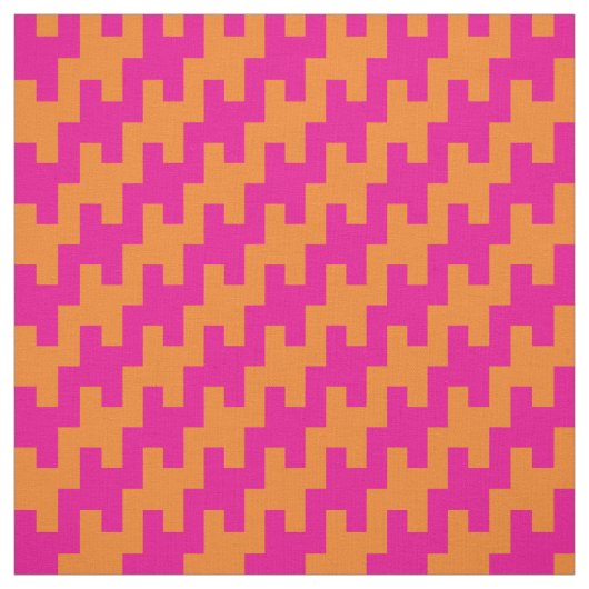 Rosa-Orange ZigZag Stoff (Muster)