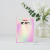 Rosa orangefarbene Anzeigetafel für die Orangefarb Visitenkarte (Stehend Vorderseite)