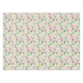 Rosa, orangefarbene Blume aus Baumwolle Tischdecke (Vorderseite (Horizontal))