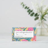 Rosa Orangefarbene Blume Blätter Wasserfarbmuster Terminkarte (Stehend Vorderseite)