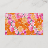 Rosa orangefarbene Blumenrezeptur Brautparty Begleitkarte (Rückseite)