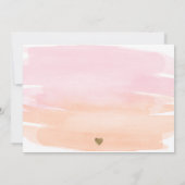 Rosa Orangefarbene Goldmedaille Mittagessen Einladung (Rückseite)