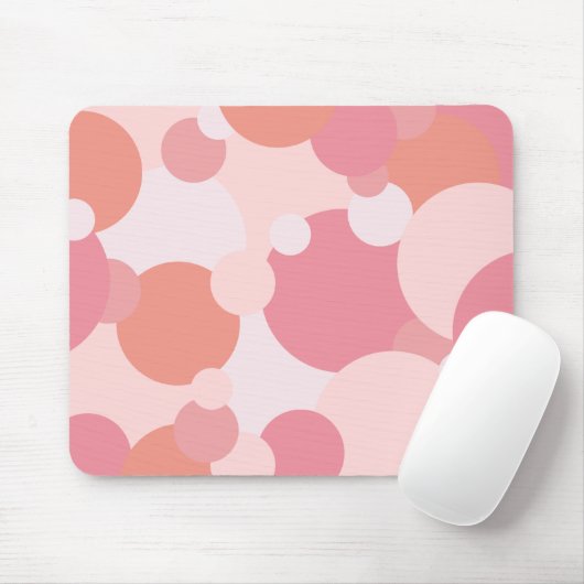 Rosa-orangefarbene Moleküle Mousepad (Mit Mouse)