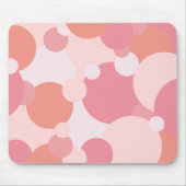 Rosa-orangefarbene Moleküle Mousepad (Vorne)