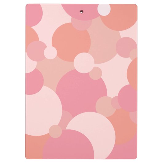 Rosa-orangefarbene Moleküle Zwischenablage Klemmbrett (Rückseite)