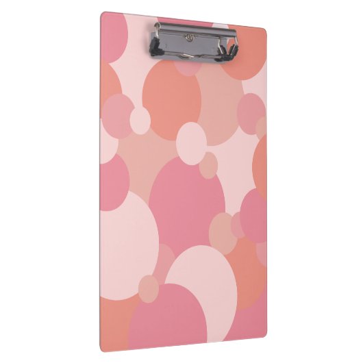 Rosa-orangefarbene Moleküle Zwischenablage Klemmbrett (Rechts)