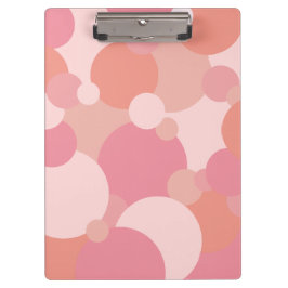 Rosa-orangefarbene Moleküle Zwischenablage Klemmbrett