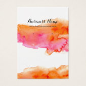 Rosa Orangefarbene Orangenhintergrundkarten (Vorderseite)