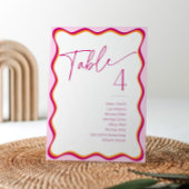 Rosa orangefarbene, weiche Grenzsitzkarten Einladung