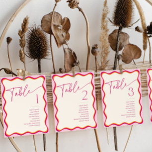 Rosa orangefarbene, weiche Grenzsitzkarten Einladung