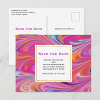 Rosa orangefarbene Wirbel Abstraktes Design Save t