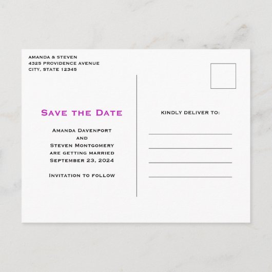 Rosa orangefarbene Wirbel Abstraktes Design Save t Einladungspostkarte (Rückseite)