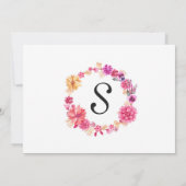 Rosa Orangefarbener Garten Speichern Sie die Daten Einladung (Rückseite)