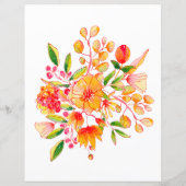 Rosa Orangefarbenes Blumengestation (Rückseite)