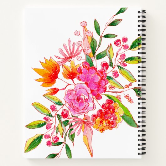 Rosa orangefarbenes Brautparty Notizblock (Rückseite)