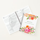 Rosa orangefarbenes Brautparty Notizblock (Innenseite)