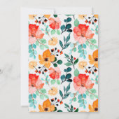 Rosa Orangefarbenes Foto Abschluss Einladung (Rückseite)