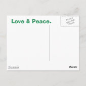 Rosa Orangefarbenes Fraktal Postkarte (Rückseite)