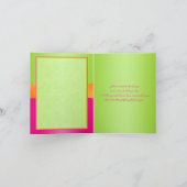 Rosa Orangefarbenes Limones florales Foto Dankesch Dankeskarte (Innenseite)