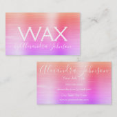 Rosa Orangefarbenes Metall-Schönheitswax Visitenkarte (Vorne/Hinten)