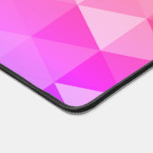 rosa orangefarbenes Neontriegelmuster Monogramm Schreibtischunterlage (Ecke)