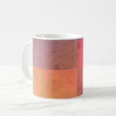Rosa Orangefarbenes rotes Pastell Wasserfarbmuster Kaffeetasse (Vorderseite Links)