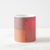 Rosa Orangefarbenes rotes Pastell Wasserfarbmuster Kaffeetasse (Mittel)