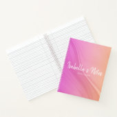 Rosa-orangefarbenes Spiral-Notebook in Letter (US) Notizblock (Innenseite)