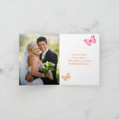 Rosa, orangefarbenes, weißes tropisches FOTO Danke (Innenseite)