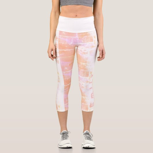 Rosa Orangefärbtes Muster personalisiert Capri (Vorderseite)