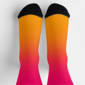Rosa Orangen Gradient Crew Socken (Oben)