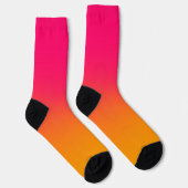 Rosa Orangen Gradient Crew Socken (Rechts)