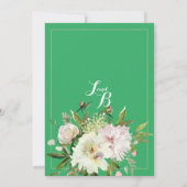 Rosa-Orangenblütenhochzeit Einladung (Rückseite)