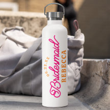 Rosa orangene minimalistische Brautjungfer-Wasserf