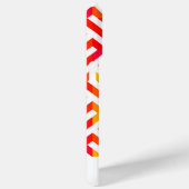 Rosa Orangengelbes Kunstmuster des Mitteljahrhunde Case-Mate iPhone Hülle (Rückseite / Rechts)