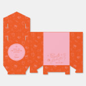 Rosa Orangenhandgezeichneter Personalisierter Absc Geschenkschachtel (Ungefaltet)